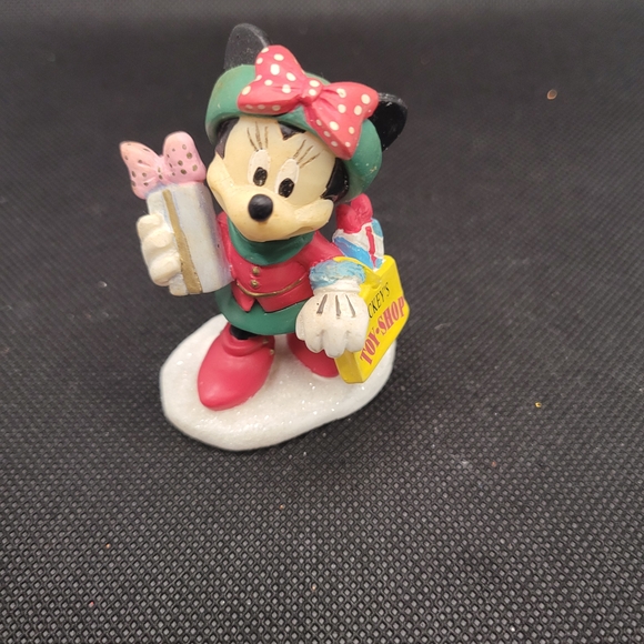 Disney Christmas Mini Figurines Mickey Minnie Pluto Holiday Village Decor Set - Picture 3 of 6